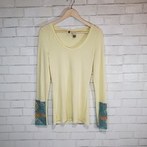 BKE light yellow long sleeve top